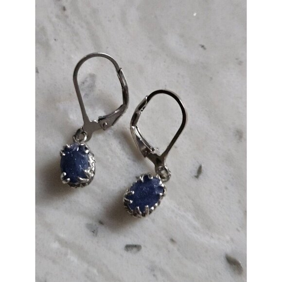 5.00ctw Ruby, Sapphire, And Emerald Silver Earrings Set Of 3 - Picture 5 of 12